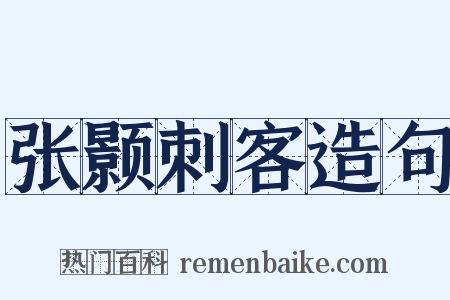 张颢刺客造句是什么意思的图片